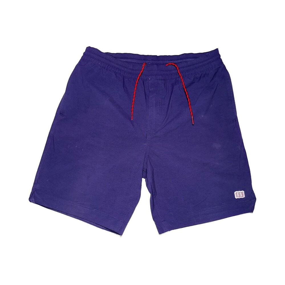 Topo Designs Mens Drawstring Athletic Shorts Medium Nylon Flawless B19 Blue